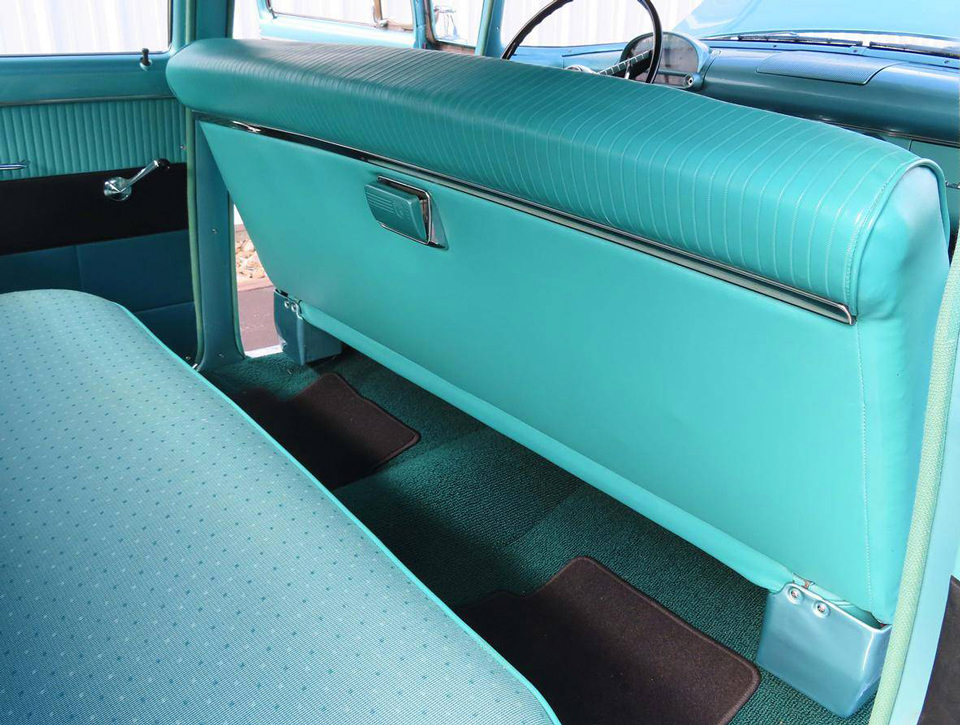 1955 Ford Customline Fordor Sedan  interior rear