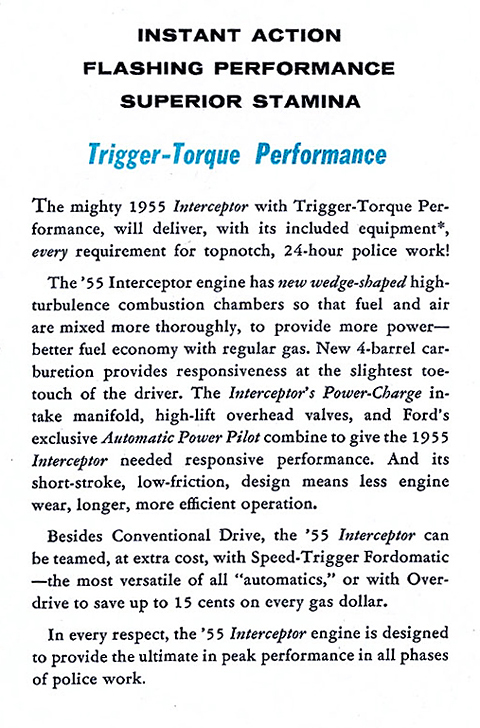 Ford (Police) Interceptor eng information