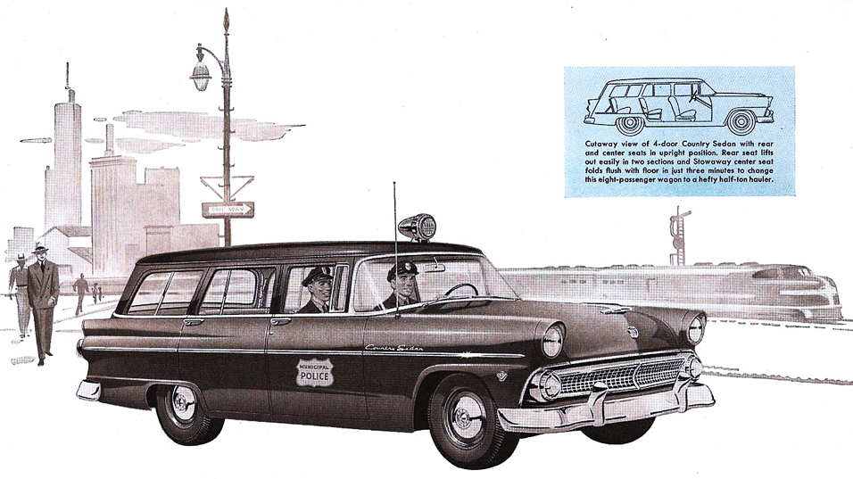 Six-(or 8-)Pass Country Sedan  - b/w illustration